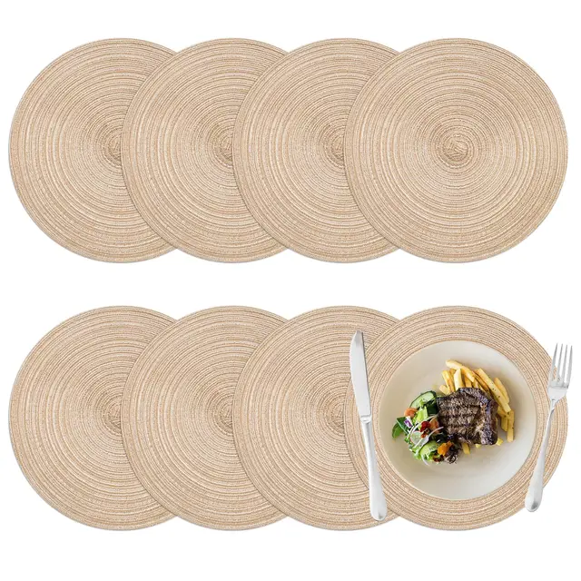 dekorinex set 8 manteles redondos 30 cm