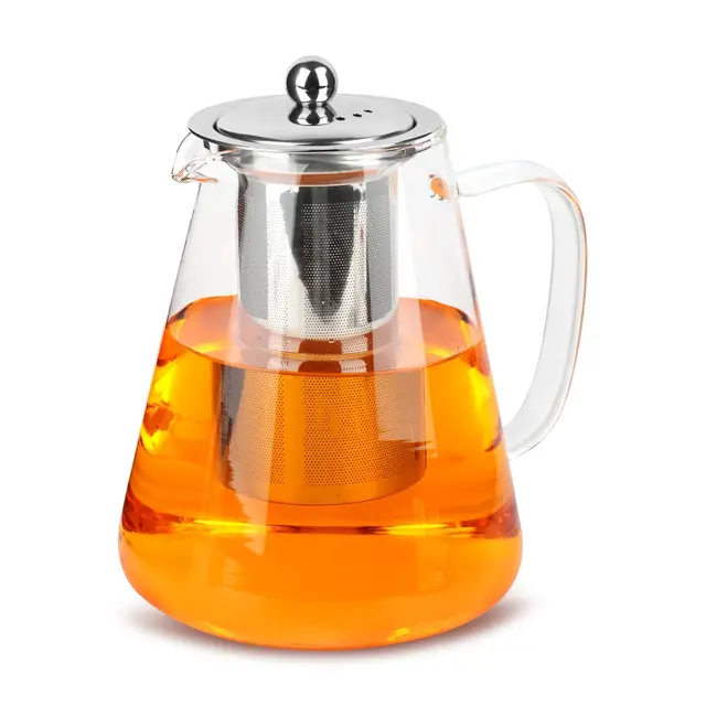 mxtimwan tetera vidrio 1,3l con colador