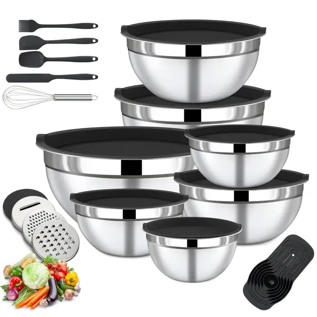 bewos set 7 ensaladeras con tapa