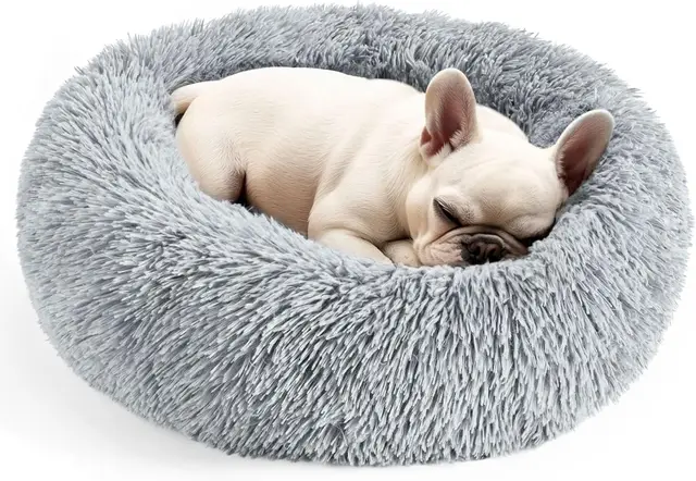 Cama Perro Pequeño 50X50cm Antiestres .Cama Redonda Perro Cama para Perros Pequeños. Cama Gato Invierno Lavable.