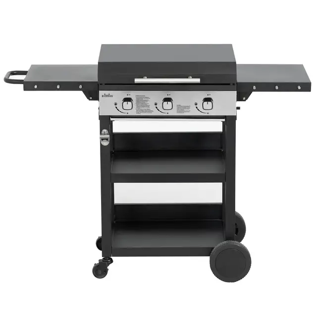 big horn plancha gas 3 quemadores con