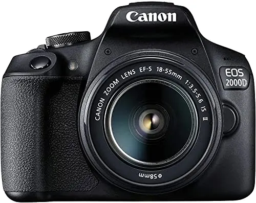 Canon EOS 2000D más EF-S 18-55mm f/3.5-5.6 IS II Juego de cámara SLR 24,1 MP CMOS 6000 x 4000 Pixeles Negro - Cámara Digital (Full HD, 475 g)