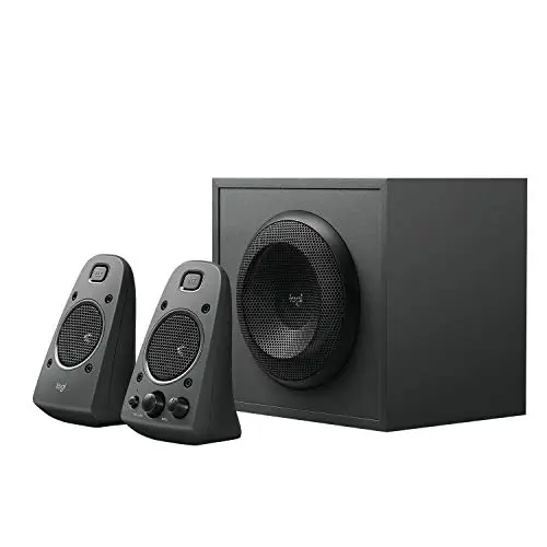 Logitech Z625 Sistema de Altavoces 2.1 Subwoofer, THX, 400W de Pico, Graves Profundos, Entrada Óptica 3.5 mm/RCA, Enchufe EU, PC/PS4/Xbox/Reproductor/DVD Player/TV/Smartphone/Tablet, Negro