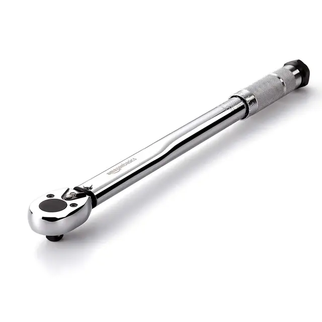 Amazon Basics Llave dinamométrica Drive Click de 3/8 pulgadas, 20,4-108,5 Nm, 15-80 ft.-lb