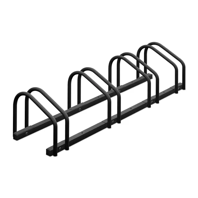 relaxdays soporte 4 bicis suelo acero