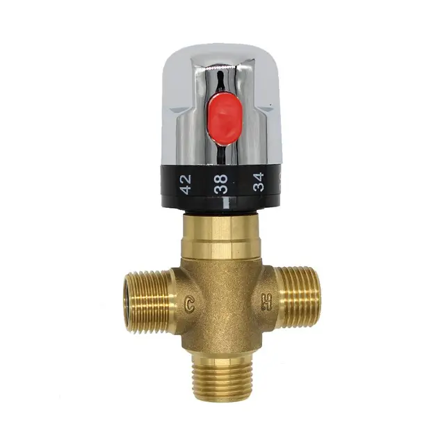 Grifo termostático solar para grifo de ducha de latón y cobre