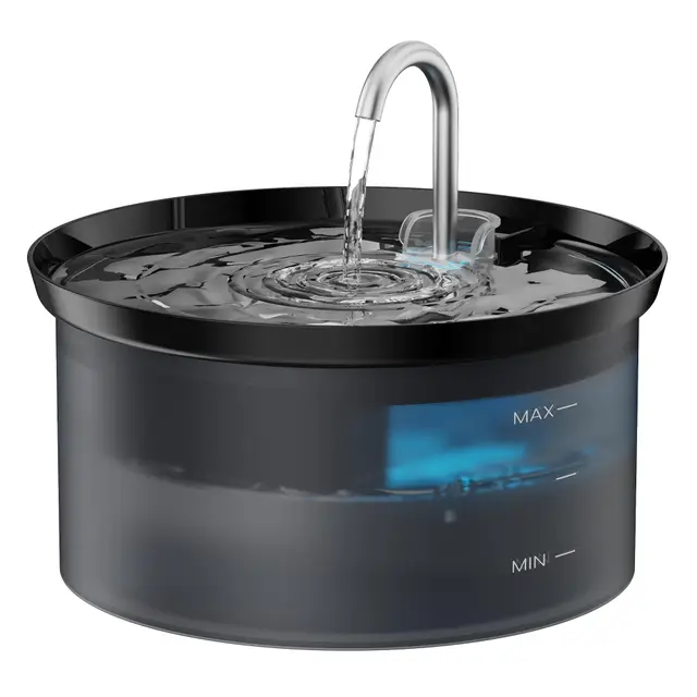 Fuente para Gatos: Fuente de Agua para Gatos Mascotas con Bomba Bebedero Gatos Filtro de Carbono Activado Mantenga el Agua Limpia, Capacidad de 2.5L, Diseño de Grifo