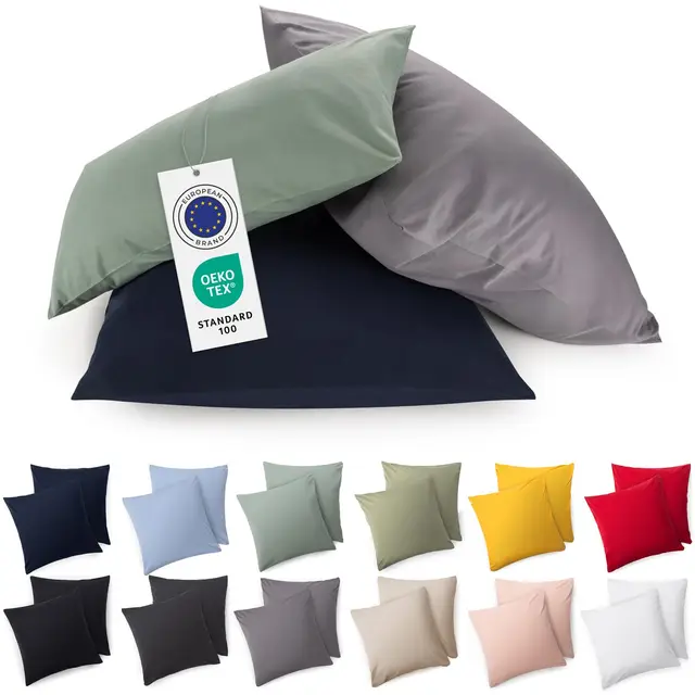 blumtal funda cojín 40x40 verde algodón
