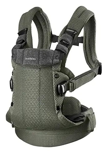 BabyBjörn Mochila Porta Bebé Harmony, Malla 3D, Verde oscuro