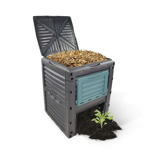 Mobiclinic®, Compostador de jardín, Biobin, Sin Gastos adicionales, 300l, Eco-Friendly, Transformador residuos, Herramientas, Rejillas ventilación, Convierte en abono Natural.