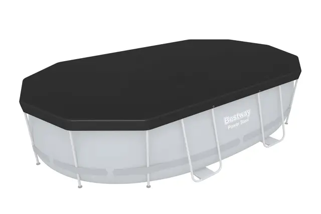 BESTWAY Cobertor de Invierno Ovalado 427x230 cm para Piscinas Ovaladas de 427x250 cm Negro