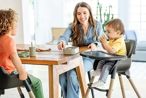 Graco - Presti™ Trona de plegado rápido 3-en-1: trona, taburete infantil, silla baja. Apto desde los 6 meses hasta aprox. 6 años (máx. 27,3 kg), color Steeple Gray