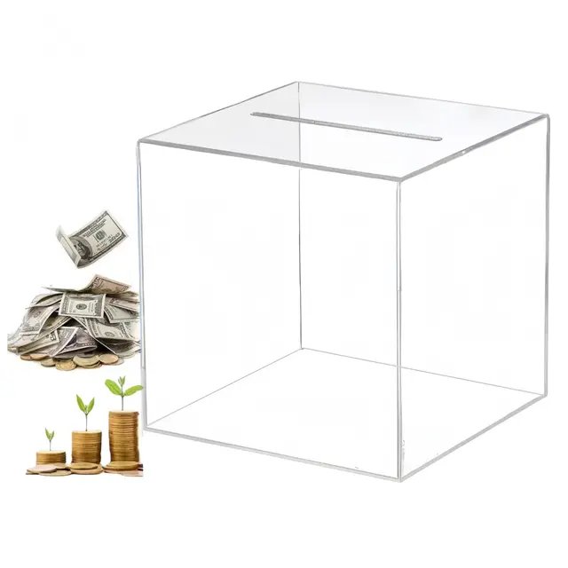 wanfoou hucha acrílica transparente 15cm