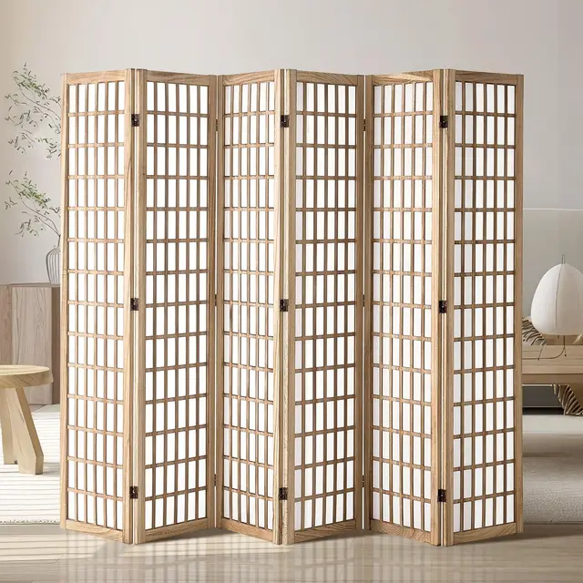 vevor biombo 6 paneles madera