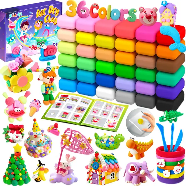 bridokit arcilla 36 colores secado al