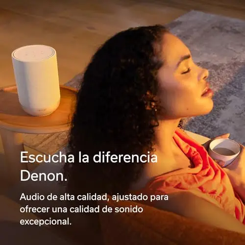 DENON Home 200 Altavoz Inteligente Inalámbrico con Dolby Atmos Music, HEOS Streaming, WiFi, Bluetooth, AirPlay 2, Audio Hi-Res, Función Par Estéreo, Diseño Elegante - Negro