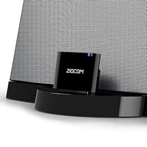 ZIOCOM Adaptador Bluetooth de 30 Pines para Bose iPhone iPod SoundDock y Otros Altavoces de Base de 30 Pin con Cable Auxiliar de 3,5 mm (no para automóviles y Motocicletas)