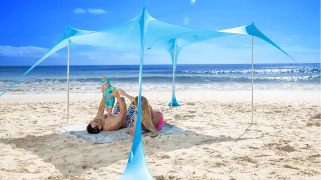 sun ninja carpa playa plegable upf 50+