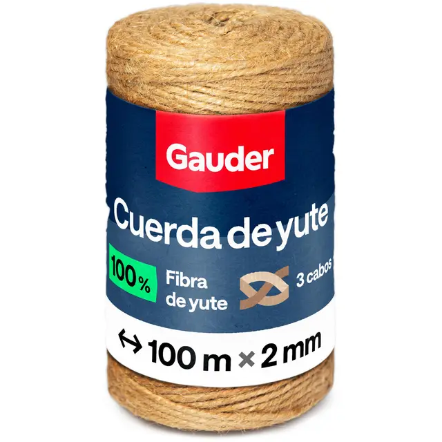 gauder cordel de yute natural 100m x 2mm