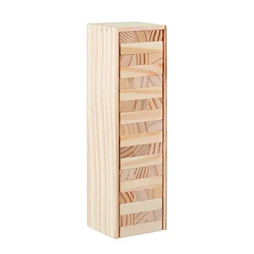 relaxdays torre de madera 54 bloques
