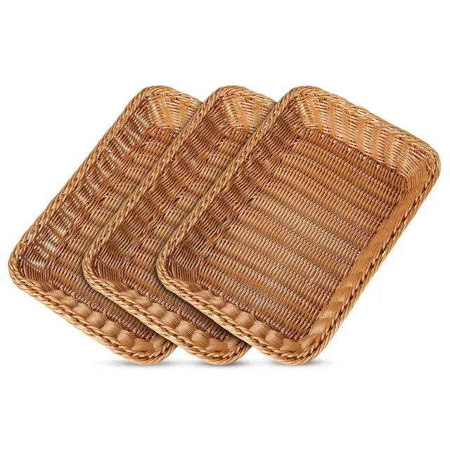 akolafe cesta pan mimbre plástico 35x25