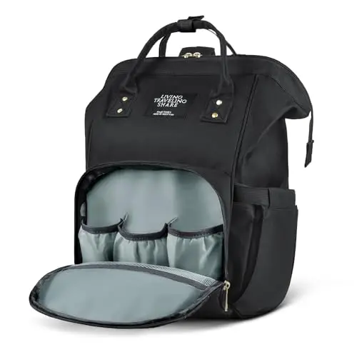 Vicloon Mochilas para Pañales, Bolso del Bebé Mamá, Mochilas de Pañales para Bebé con Bolsa de Biberones, Gran Capacidad Mochila de Cambio Bolsa para Pañales para Mamá y Papá