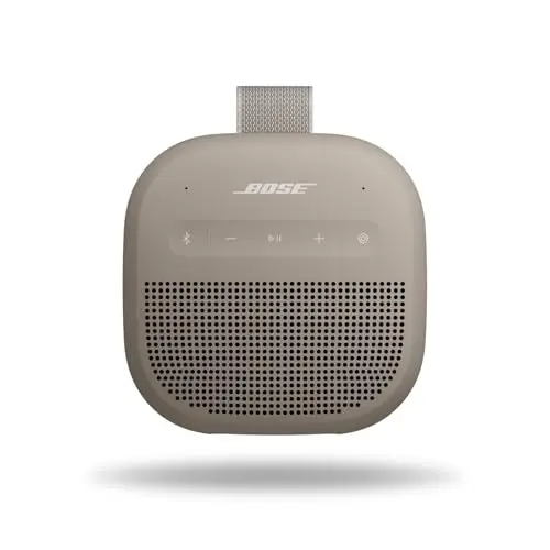 Bose SoundLink Micro (2.ª generación) Altavoz Bluetooth portátil, Altavoz para Exterior inalámbrico, hasta 12 h de autonomía, Resistente al Agua y al Polvo, Arenisca