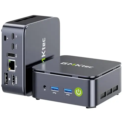 GMKtec Mini PC Ryzen 5 3500U (Supera al 4300U/N150/N95), 16 GB RAM 256 GB SSD M.2, Mini Computadora de Escritorio con LAN 2,5G Triple Pantalla 4K (HDMI/DP/Type C), Micro PC para Oficina y Gaming