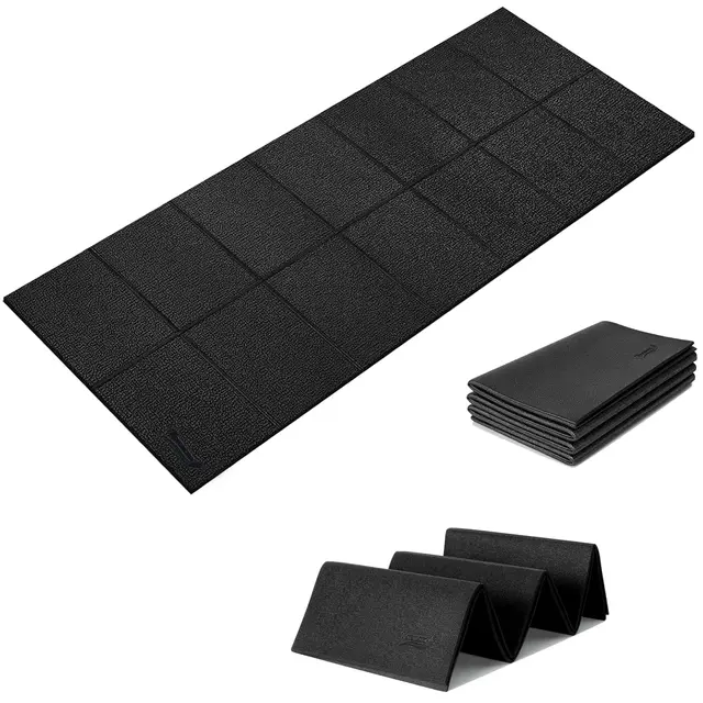Esterilla de protección para Equipo de Ejercicio, Estera Fitness plegable 200*90cm, Suelo para gimnasio en casa 6mm para bicicletas estáticas, cinta de correr, Resistente Alfombrilla Protect