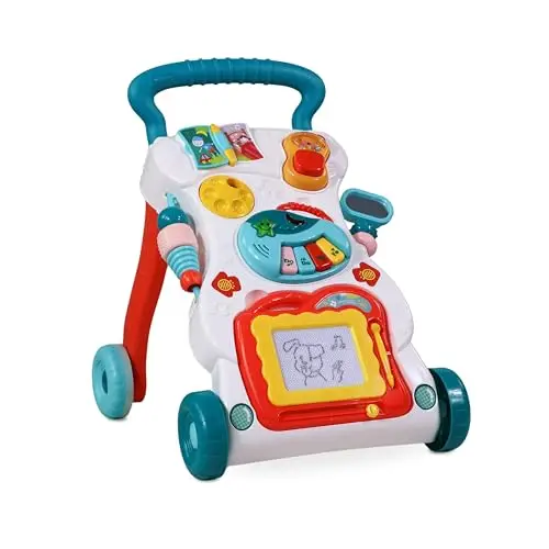 Mobiclinic®, Andador para Bebés, Con Música y Luces, Velocidad Ajustable, Juguetes Extraíbles, Master, + 6 meses, Centro de Actividades Educativas, Estable y Seguro, Multicolor