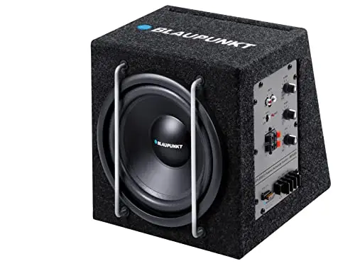 Blaupunkt GTB 8200 A - Subwoofer para Coche (Activo, 75W, 30-200 Hz, RCA, MDF, 25 cm)