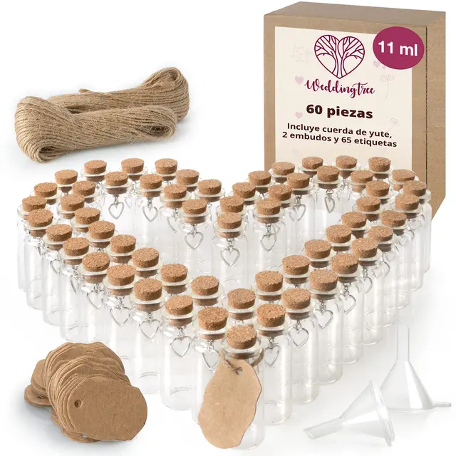 weddingtree 60 mini botellas 11ml con