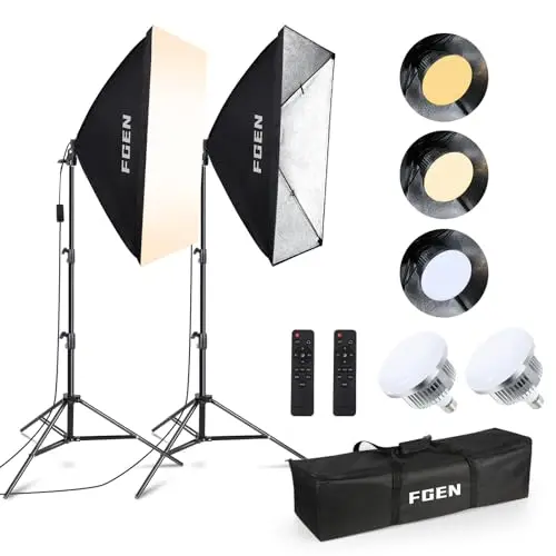 fgen kit softbox led 50x70cm