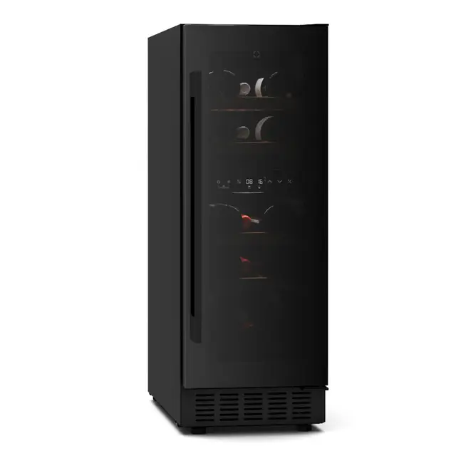 Klarstein Velaire Vinoteca 2 Zonas - 17 Botellas, 5-22°C, LED, Control Táctil, Puerta UV, 41 dB, Estantes Madera, Nevera Vinos, Libre o Empotrable
