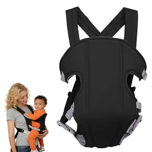 Mochila Portabebés Ergonómica,Portabebés Recién Nacidos a Partir de Nacimiento,Mochila Portabebé Multifunción Para 3.5-15 Kg Recién Nacidos y Bebés (Negro)