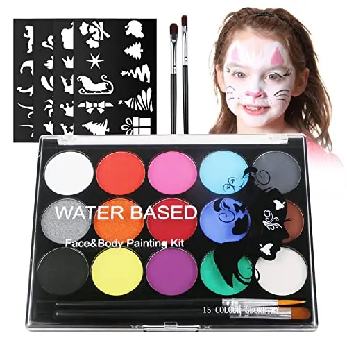 uraqt kit de pintura facial 15 colores