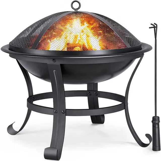 yaheetech brasero exterior hierro 54cm