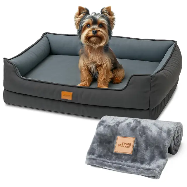 Cama Ortopédica para Perros y Gatos, Colchón Ergonómico para Articulaciones, desenfundable, lavable y antideslizante, Manta, s m l