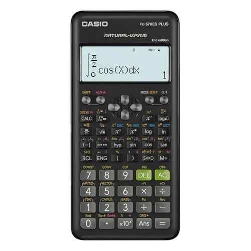Casio FX-570ES Plus-2 - Calculadora Científica, 417 Funciones, 11 x 77 x 162 mm Negro