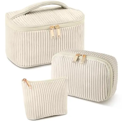 aucuu neceser 3 piezas viaje beige