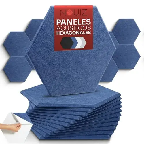 nouiz panel acústico autoadhesivo azul