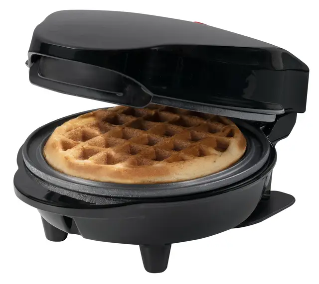 Bestron Mini gofrera para gofres clásicos, gofrera antiadherente, para fiestas infantiles, fiestas familiares, Pascua o Navidad, 550 W, color: negro