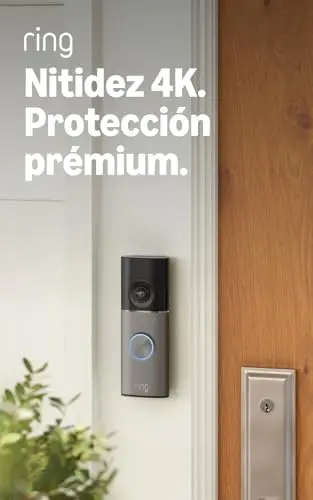 Ring Videotimbre Pro con batería (Battery Video Doorbell Pro) (última gen.) | Retinal 4K | Zoom 10 aumentos | Batería recargable ultra | Prueba gratuita 30 días plan de suscripción de Ring