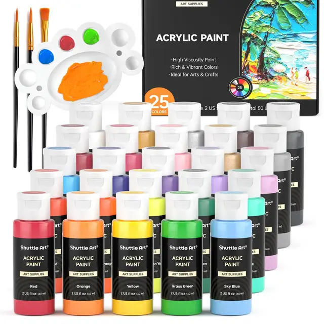 shuttle art 29pcs acrílico 25 colores