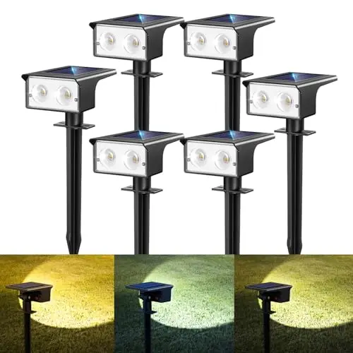 btfarm 6 piezas luces solares led jardín