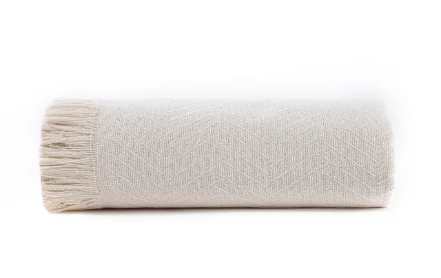 todocama manta foulard crema reversible