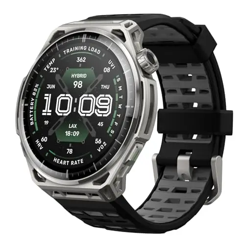 Amazfit Balance 3 Reloj Inteligente GPS 48mm, Pantalla AMOLED 1,5" Cristal Zafiro, NFC, batería de 21 días, Linterna, 64 GB de Almacenamiento, mapas, HYROX, para Android e iPhone, Acero Inoxidable