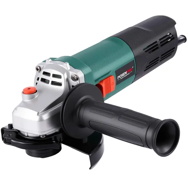 POSENPRO Amoladora Angular 1200W 125 mm, 3000-12.000 rpm, Cubierta de Liberación Rápida, Mango Auxiliar, 1,8 kg Ligera Radial para Corte y Pulir Metal, Madera, Cerámica y Piedra