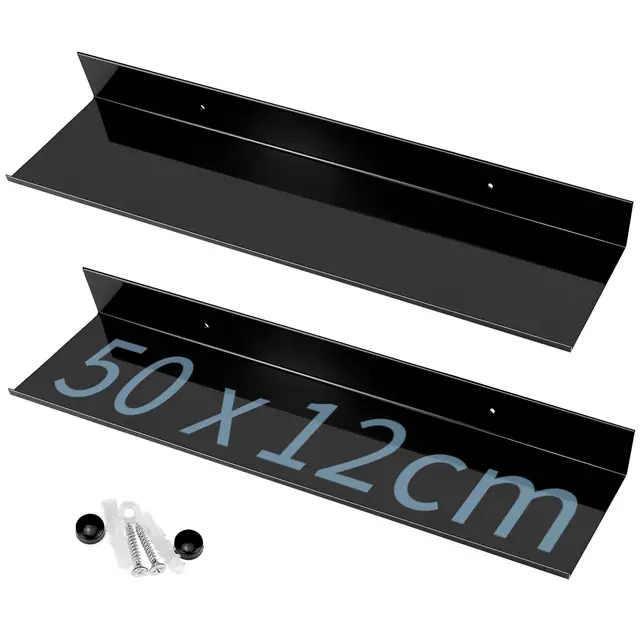 qwork estante pared metal 50cm pack 2