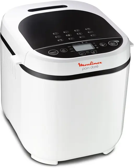 Moulinex Pain Doré, Panificadora 1 Kg, 12 programas automáticos, panel control intuitivo, 3 niveles de tostado y peso, temporizador, función mantener caliente, incluye libro de recetas, OW210130